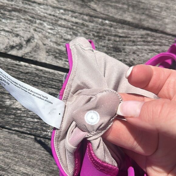 Lululemon Energy Bra Medium Support, B–D Cups Pow Pink size 4‎ NWT sports bra - Picture 8 of 8